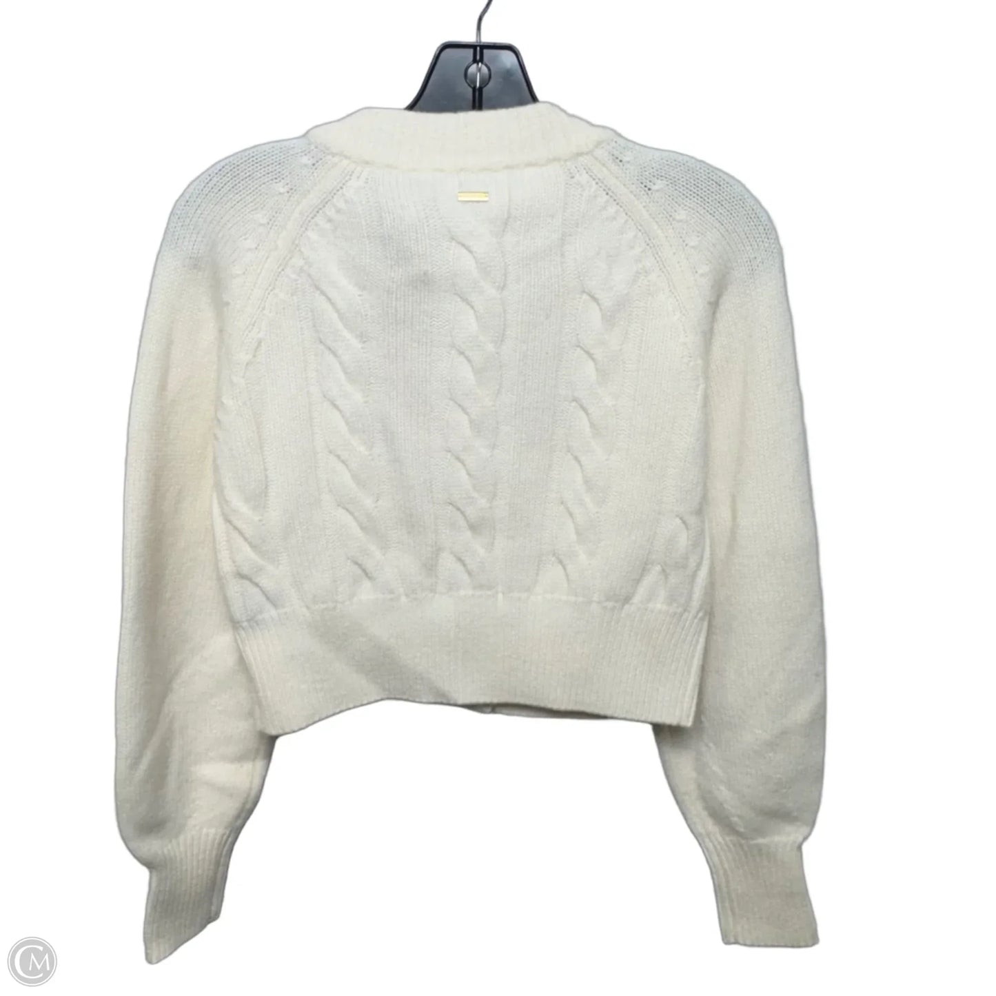 Rita Wool-Cashmere Crop Cardigan By Toccin In Ivory, Size: XS