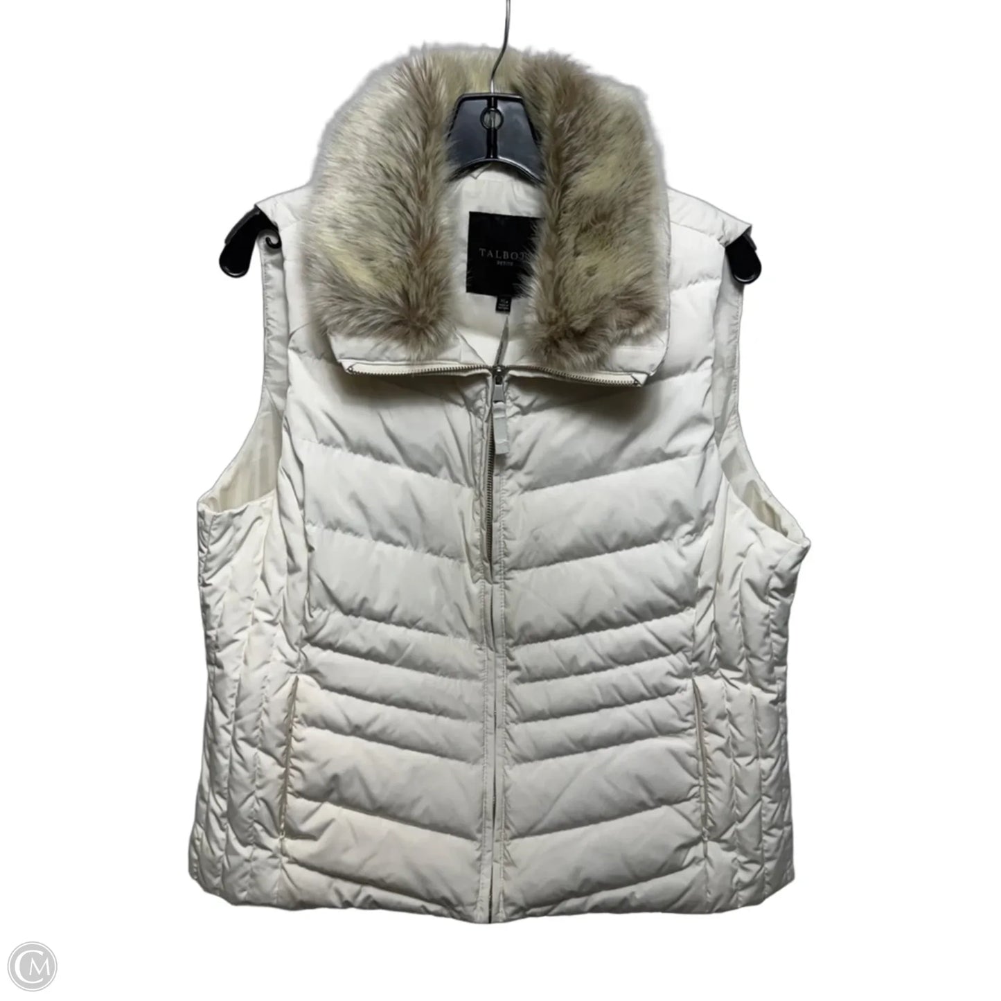 Vest Puffer & Quilted By Talbots In Cream, Size: XL PETITE