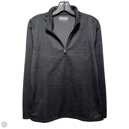 Athletic Top Long Sleeve Collar By Pga Tour In Grey, Size: L