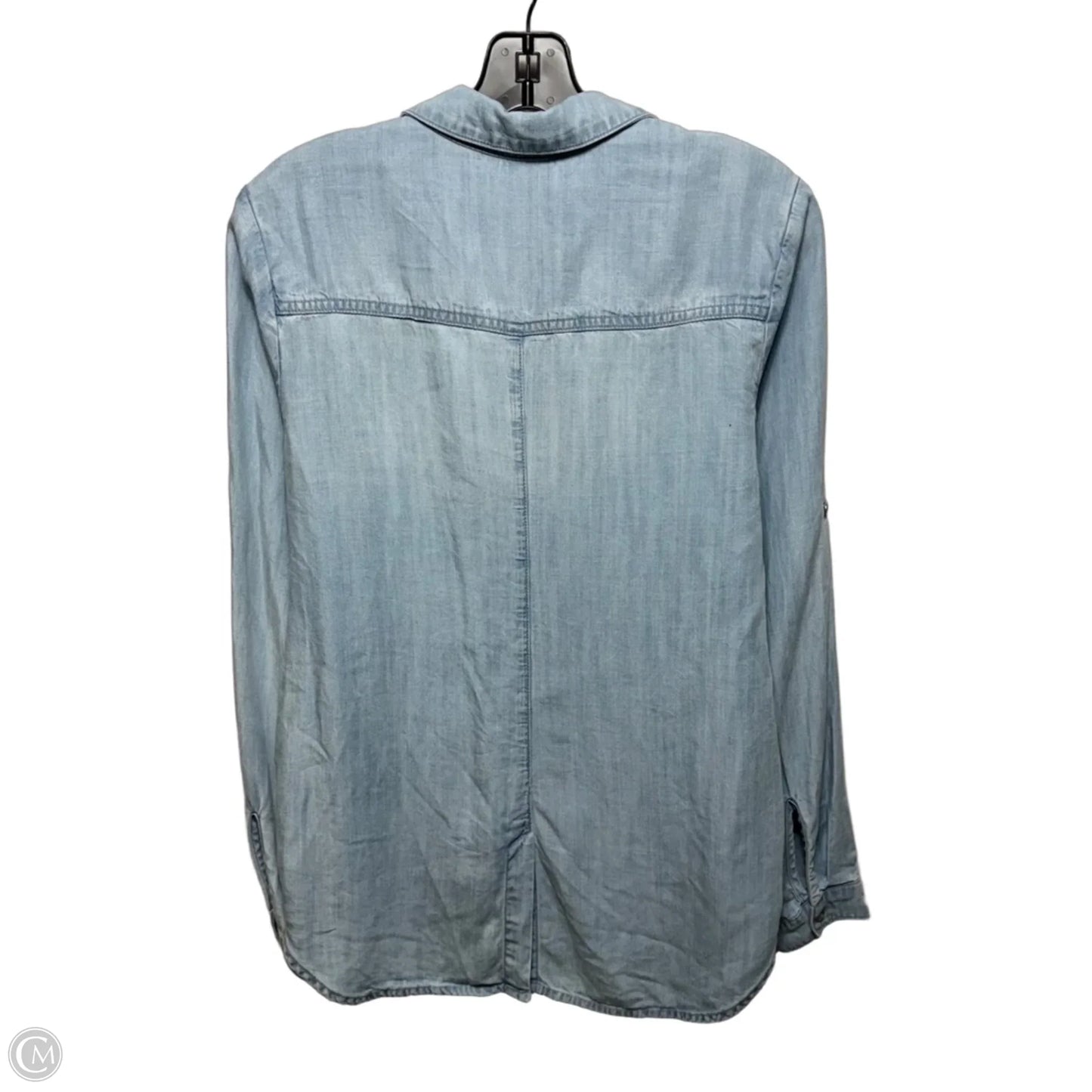 Top Long Sleeve By Cloth & Stone In Blue Denim, Size: S