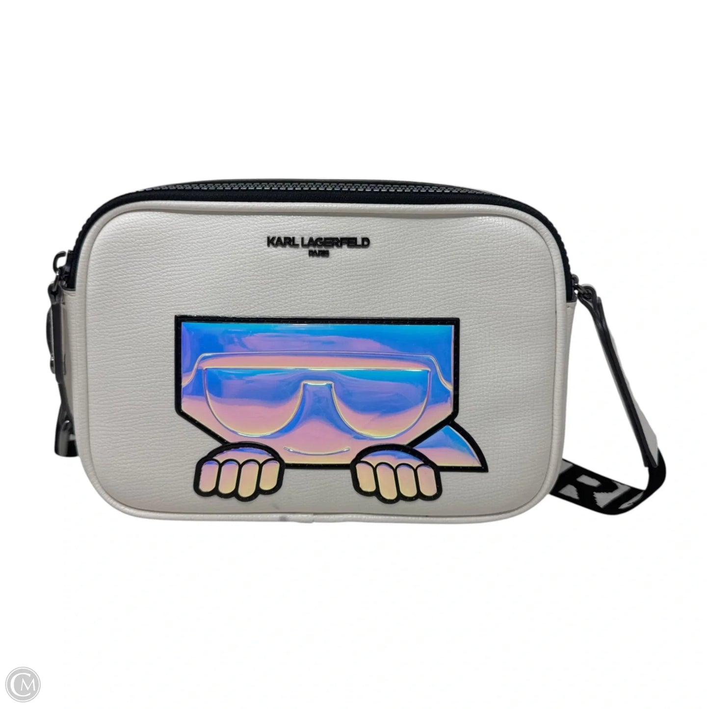 AS IS Maybelle Crossbody Designer By Karl Lagerfeld, Size: Medium
