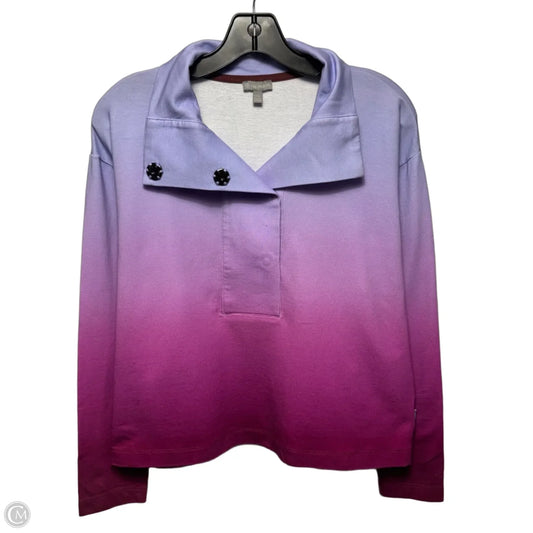 Athletic Top Long Sleeve Collar By Talbots In Ombre Print, Size: Xs