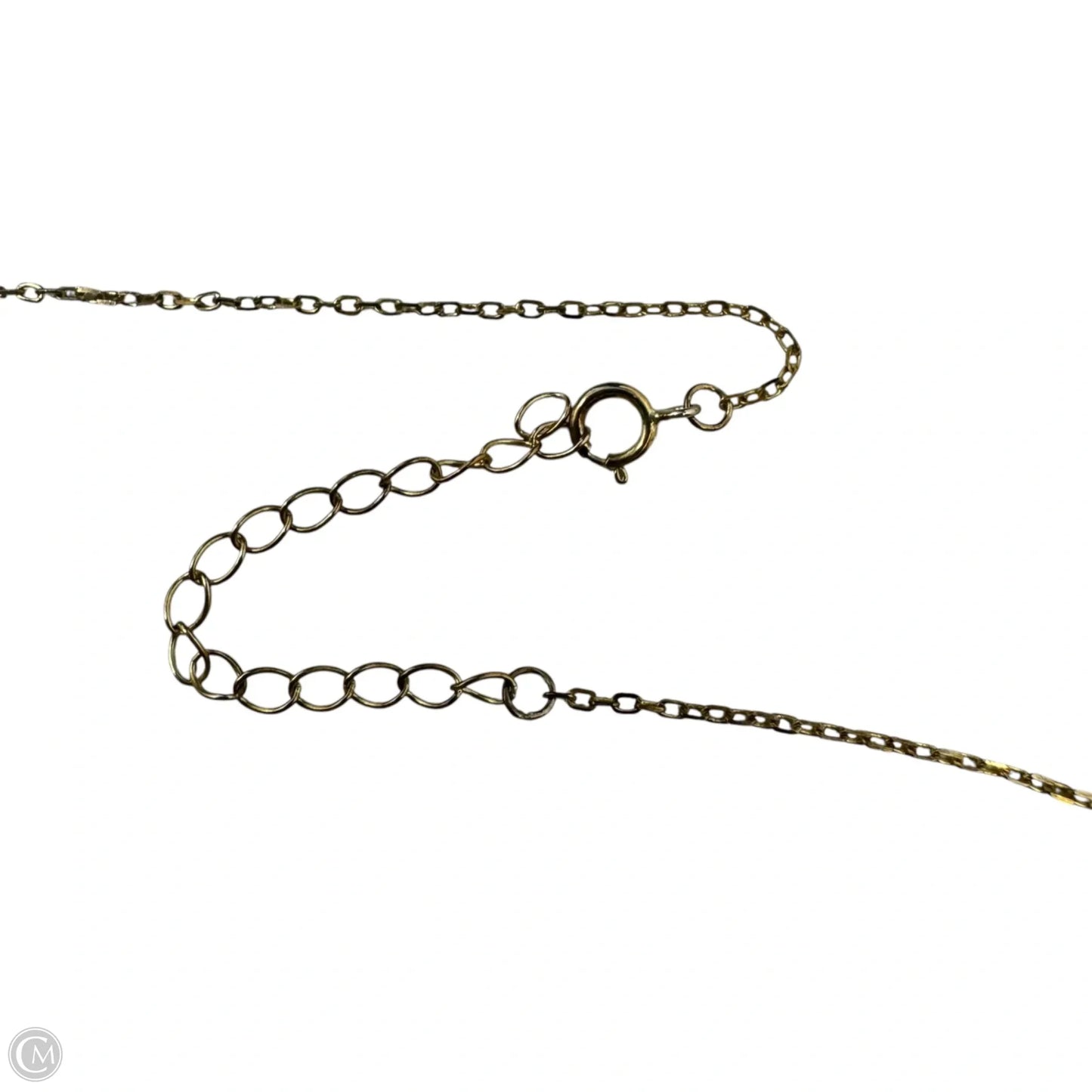 Black Heart Pendant on Gold Tone Sterling Silver Chain Necklace