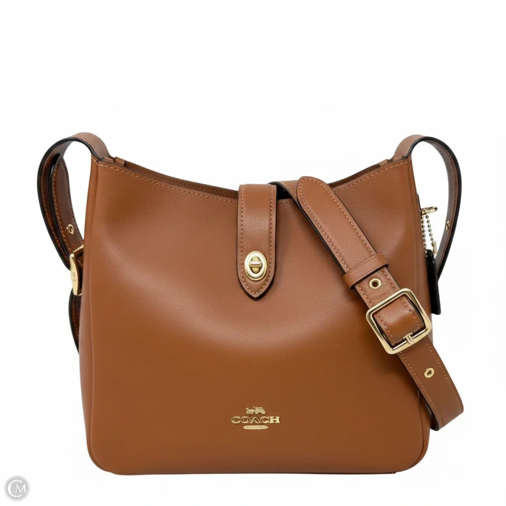 Hadley Smooth Leather Crossbody Bag Designer By Coach, Size: Medium