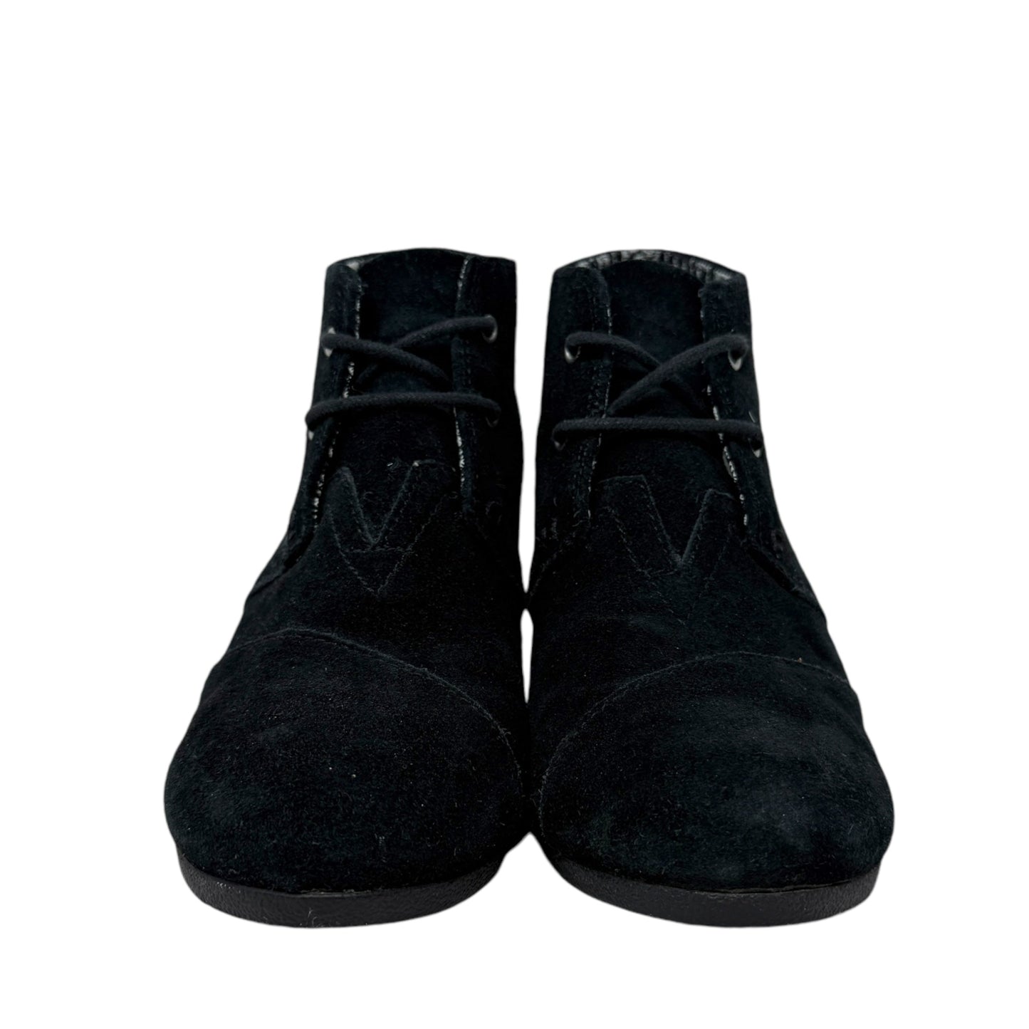 Desert Wedge Suede Booties By Toms In Black, Size: 8.5