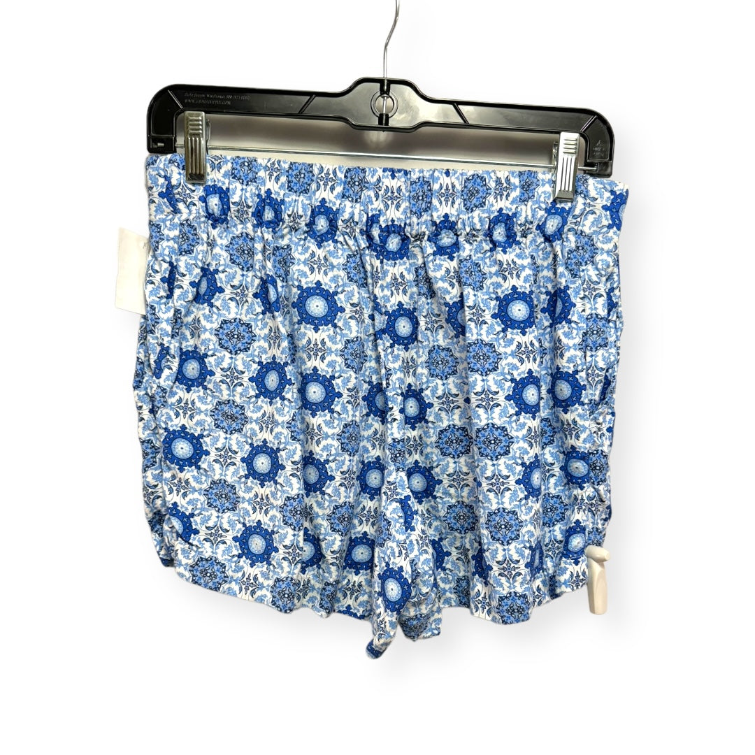 Linen Blue & White Shorts Loft, Size S