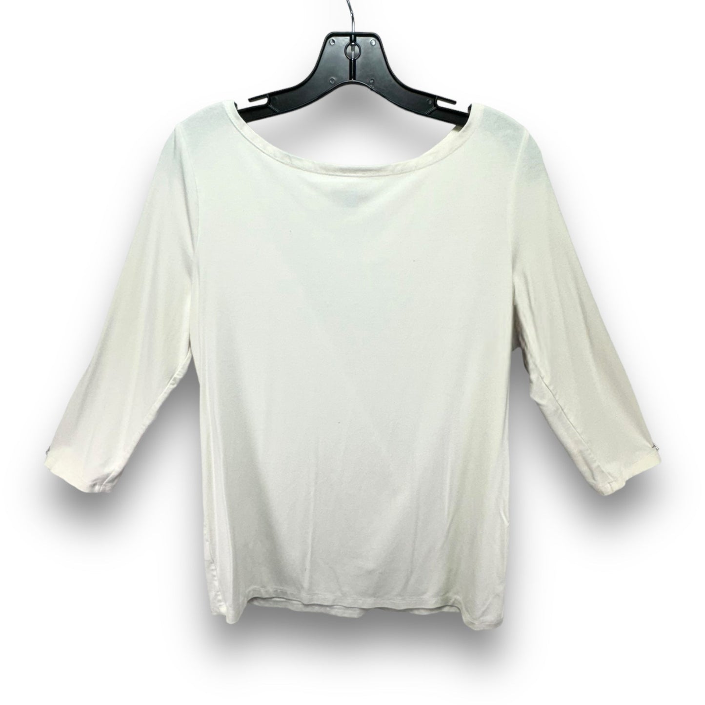 Top Long Sleeve Basic By Ann Taylor In Cream, Size: M