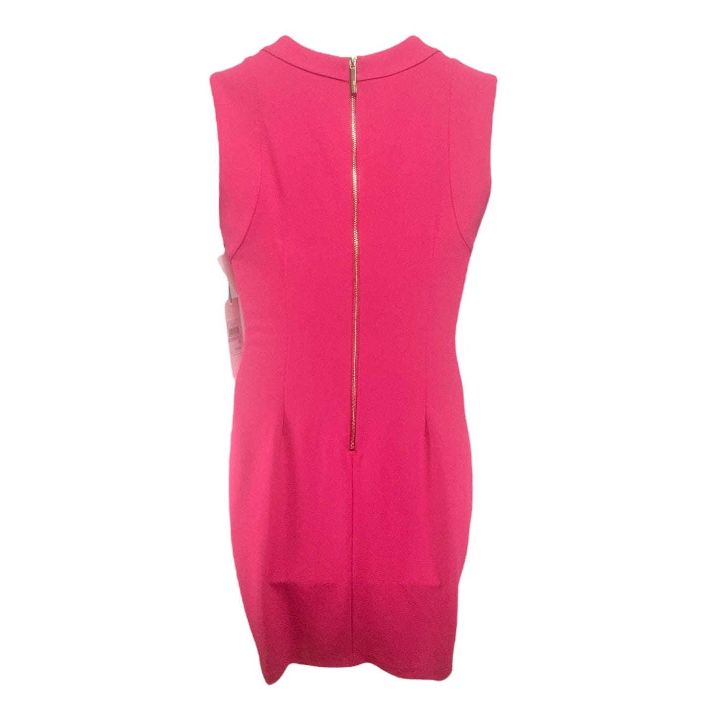 Cutout-Collar Sheath Dress in Pink Calvin Klein, Size 6