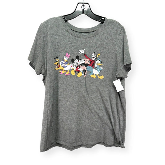 Grey Top Short Sleeve Disney Store, Size 1x