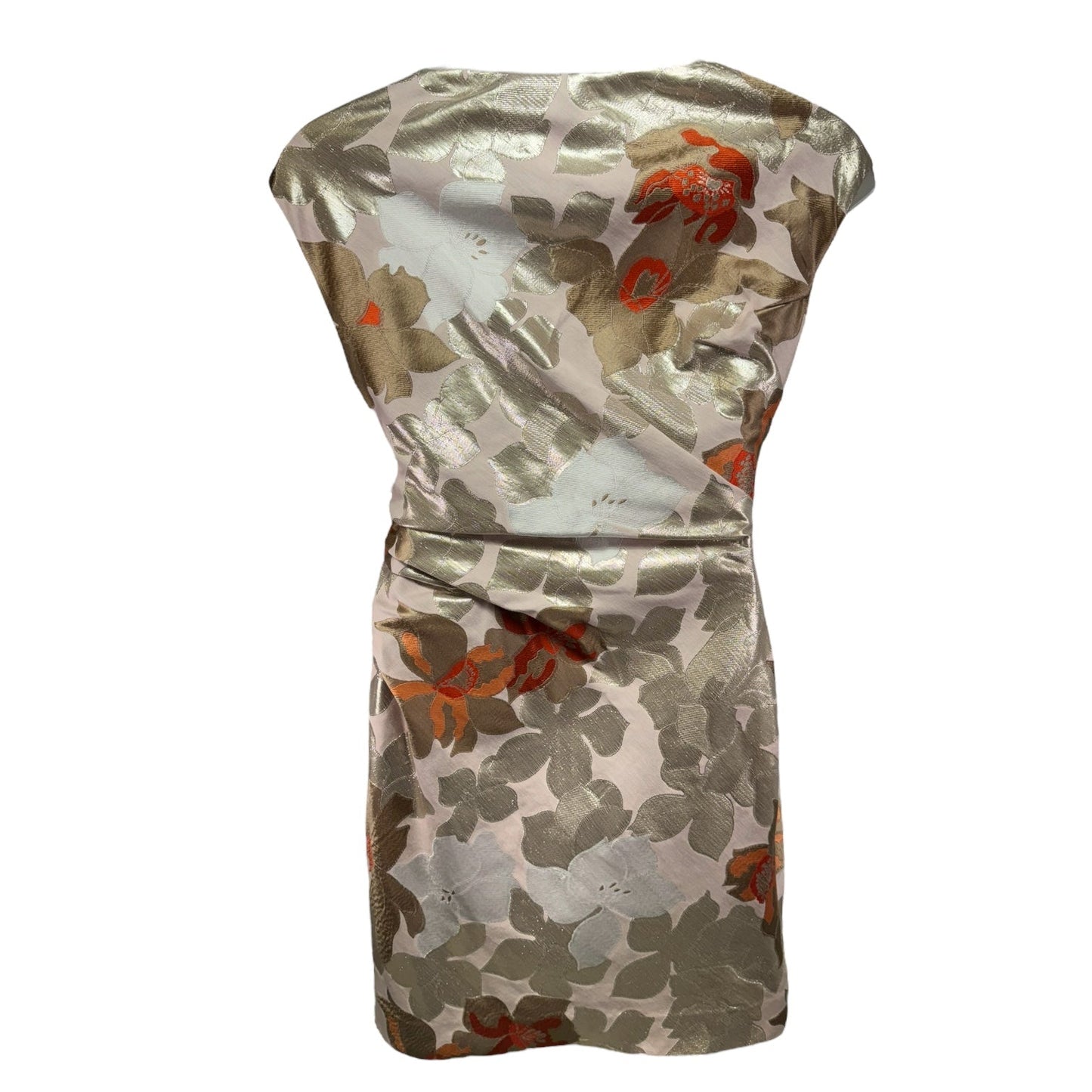 Metallic Jacquard Midi Dress Paule Ka Paris Designer Cma, Size 12