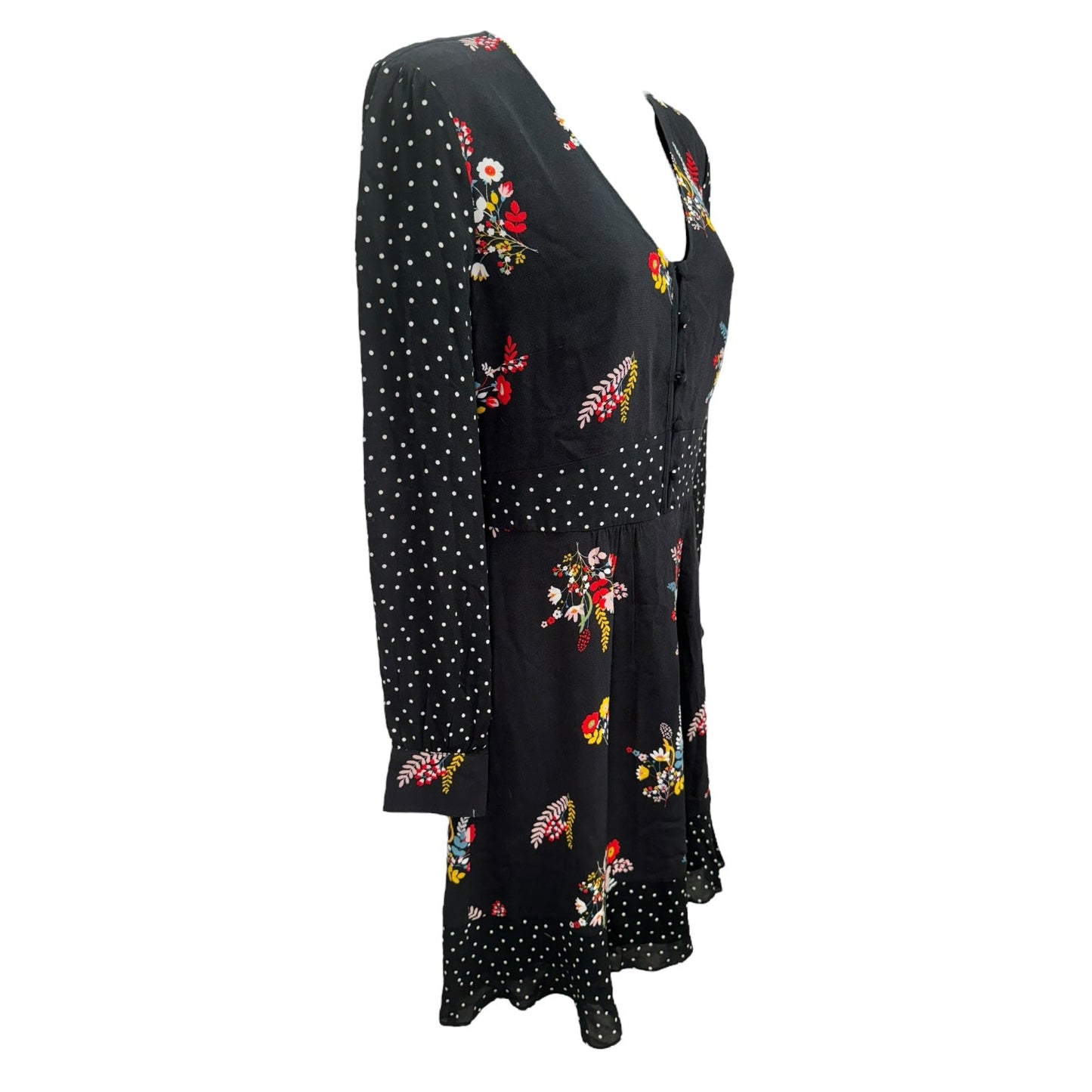 Ivy Dress in Black Country Posy
 Boden, Size 6