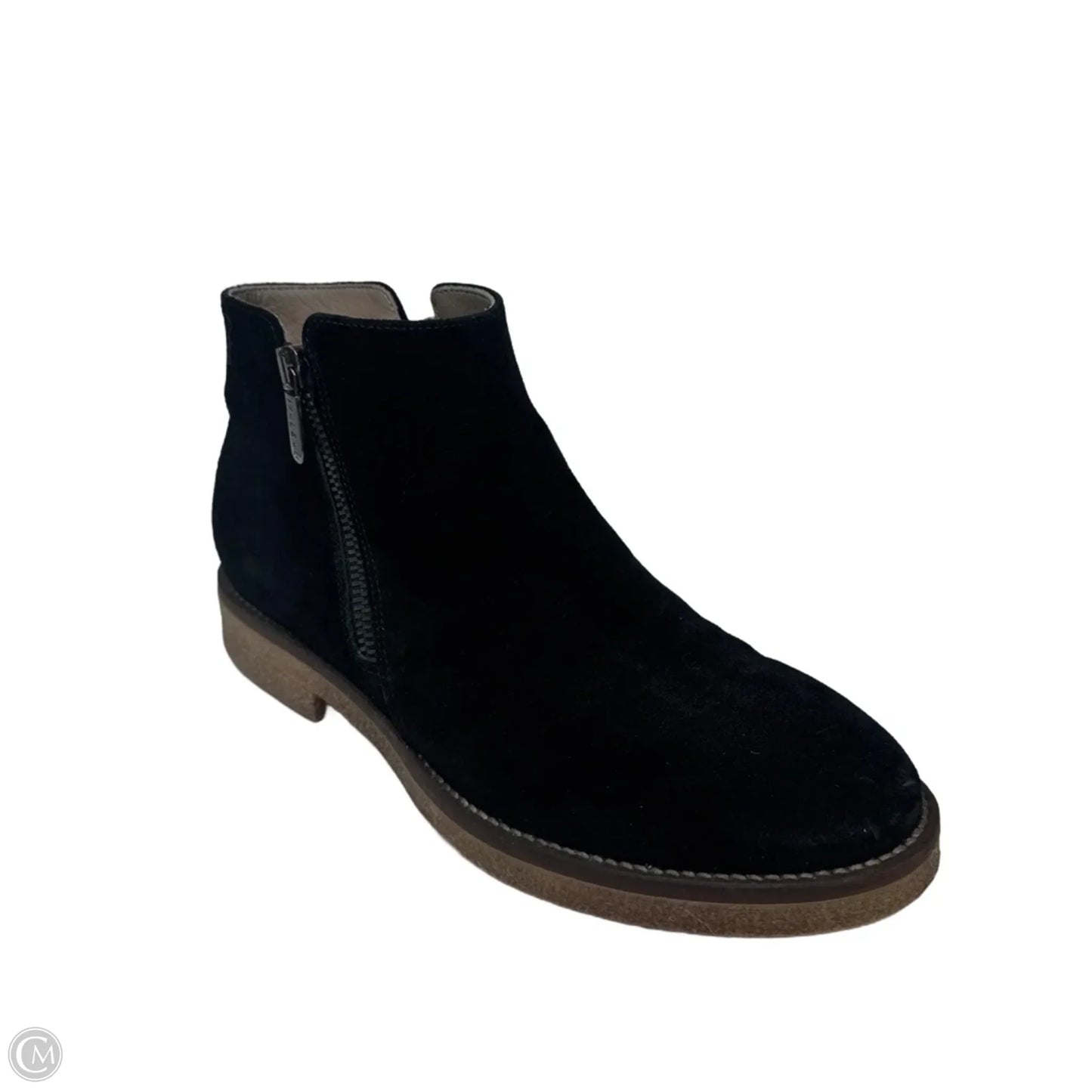 Foliana Waterproof Suede Ankle Booties By Italeau In Black, Size: 9