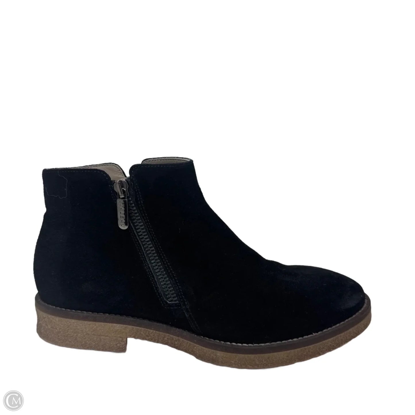 Foliana Waterproof Suede Ankle Booties By Italeau In Black, Size: 9