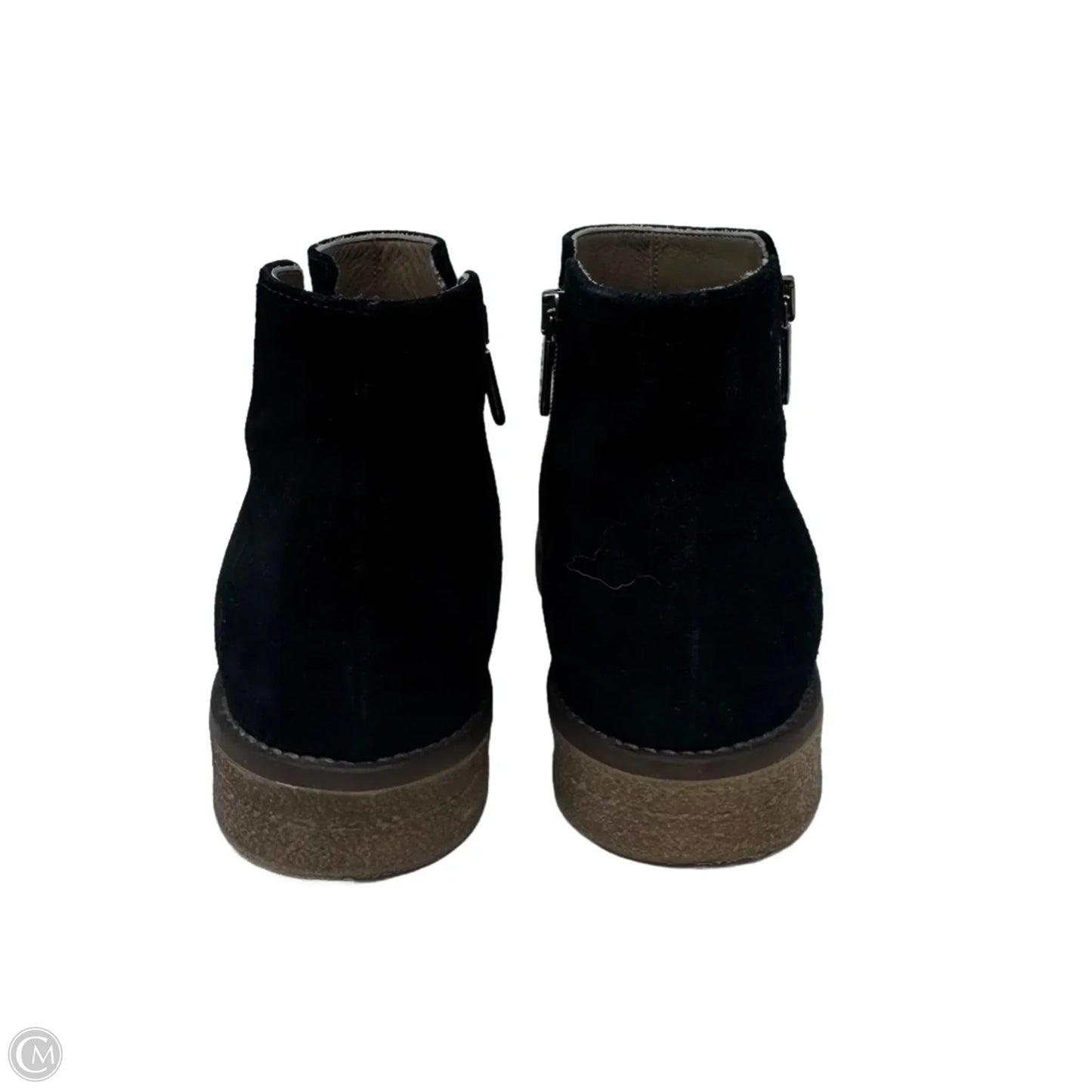 Foliana Waterproof Suede Ankle Booties By Italeau In Black, Size: 9