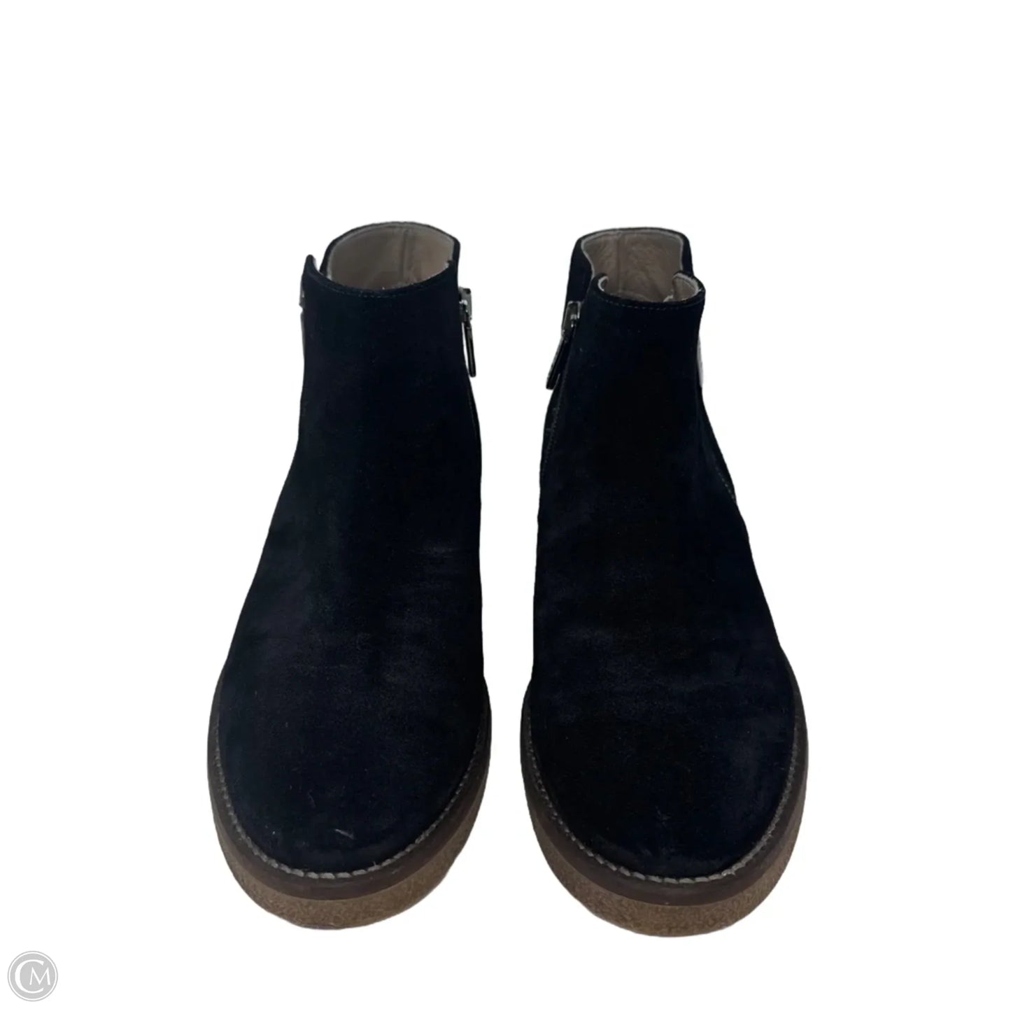 Foliana Waterproof Suede Ankle Booties By Italeau In Black, Size: 9