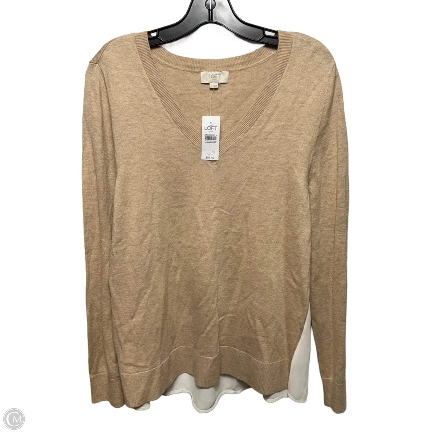Sweater By Loft In Tan, Size: L