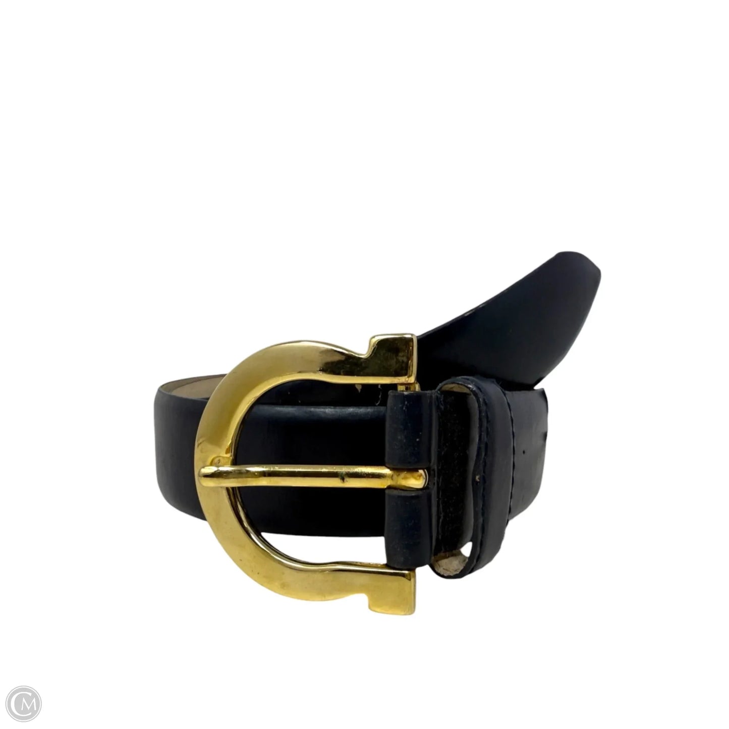 Career Classic Leather Lined Belt In Navy By Clothes Mentor