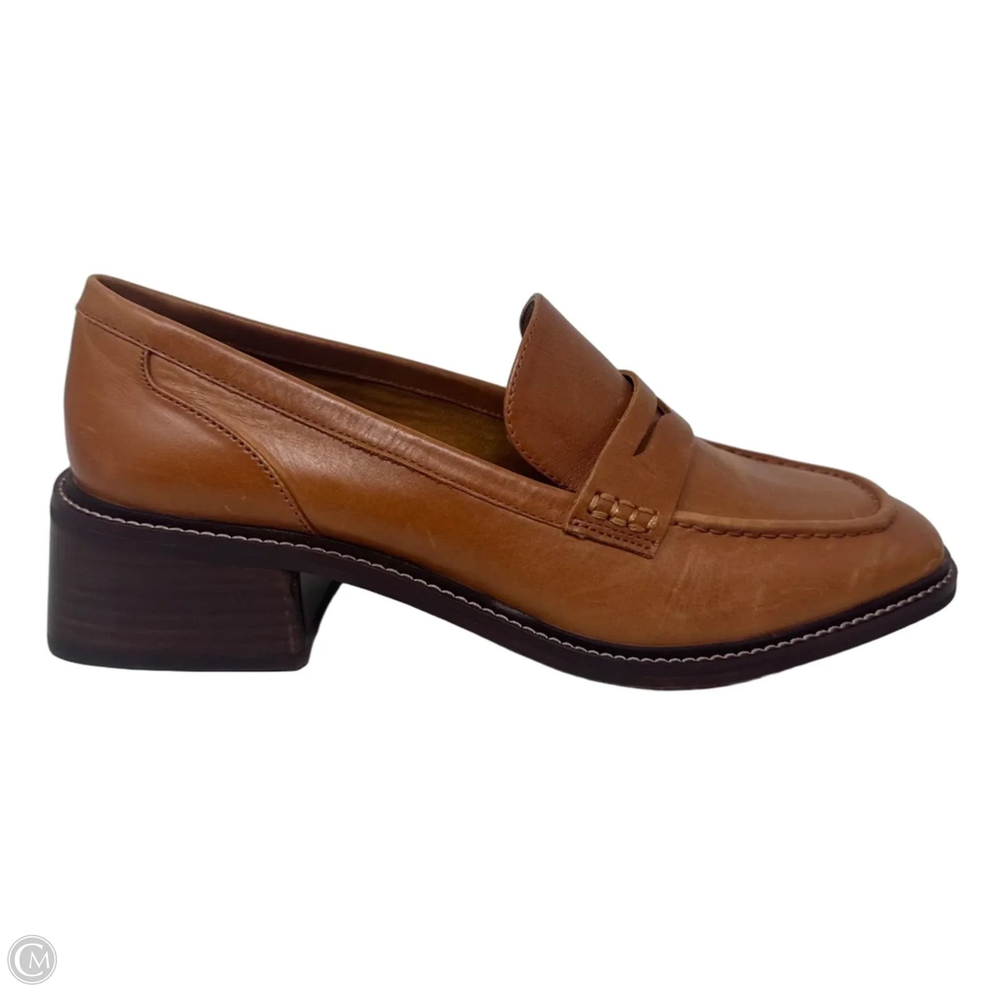 Block Heel Loafers Shoes By Vince Camuto In Brown, Size: 8.5