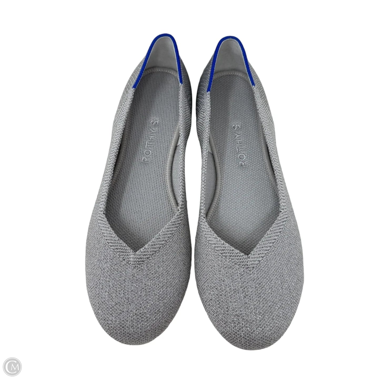 The Flats By Rothys In Metallic Silver, Size: 9