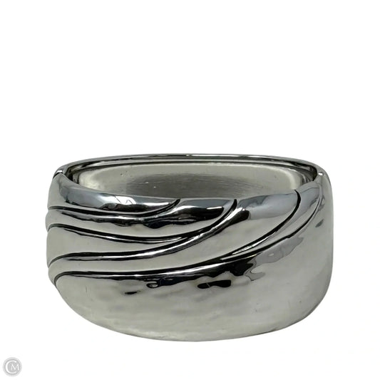 Silver Tone Wave Hinged Cuff Bracelet By Chicos