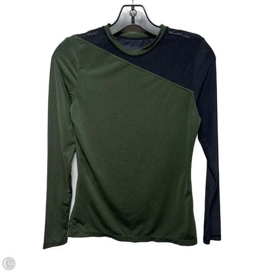 Athletic Top Long Sleeve Collar By forme power In Green, Size: S