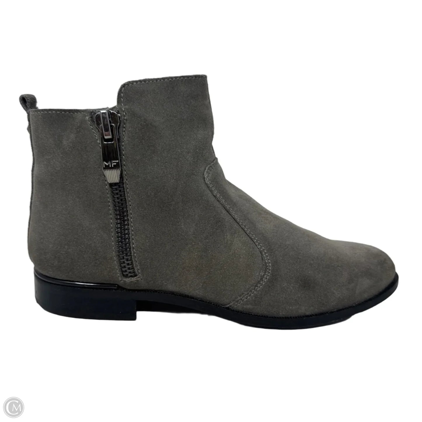 Rail Suede Boots Ankle Heels By Marc Fisher In Grey, Size: 7.5