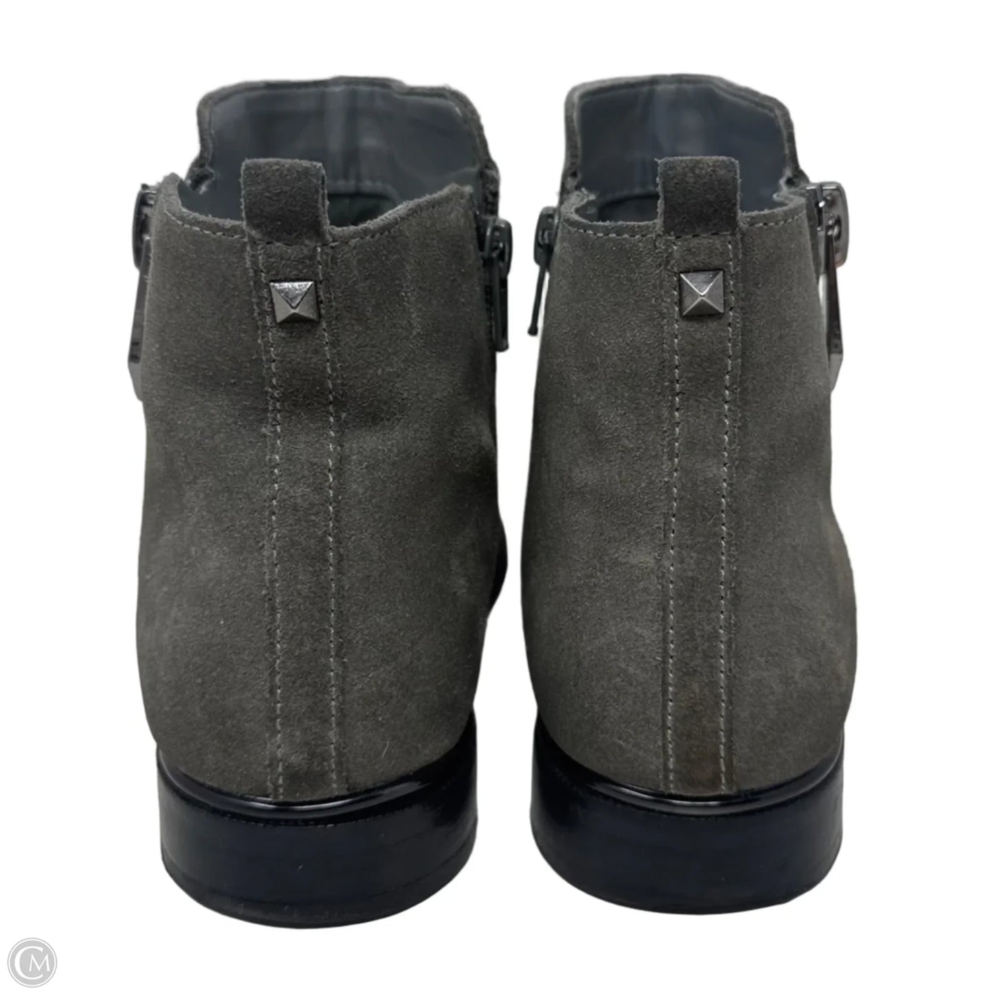 Rail Suede Boots Ankle Heels By Marc Fisher In Grey, Size: 7.5