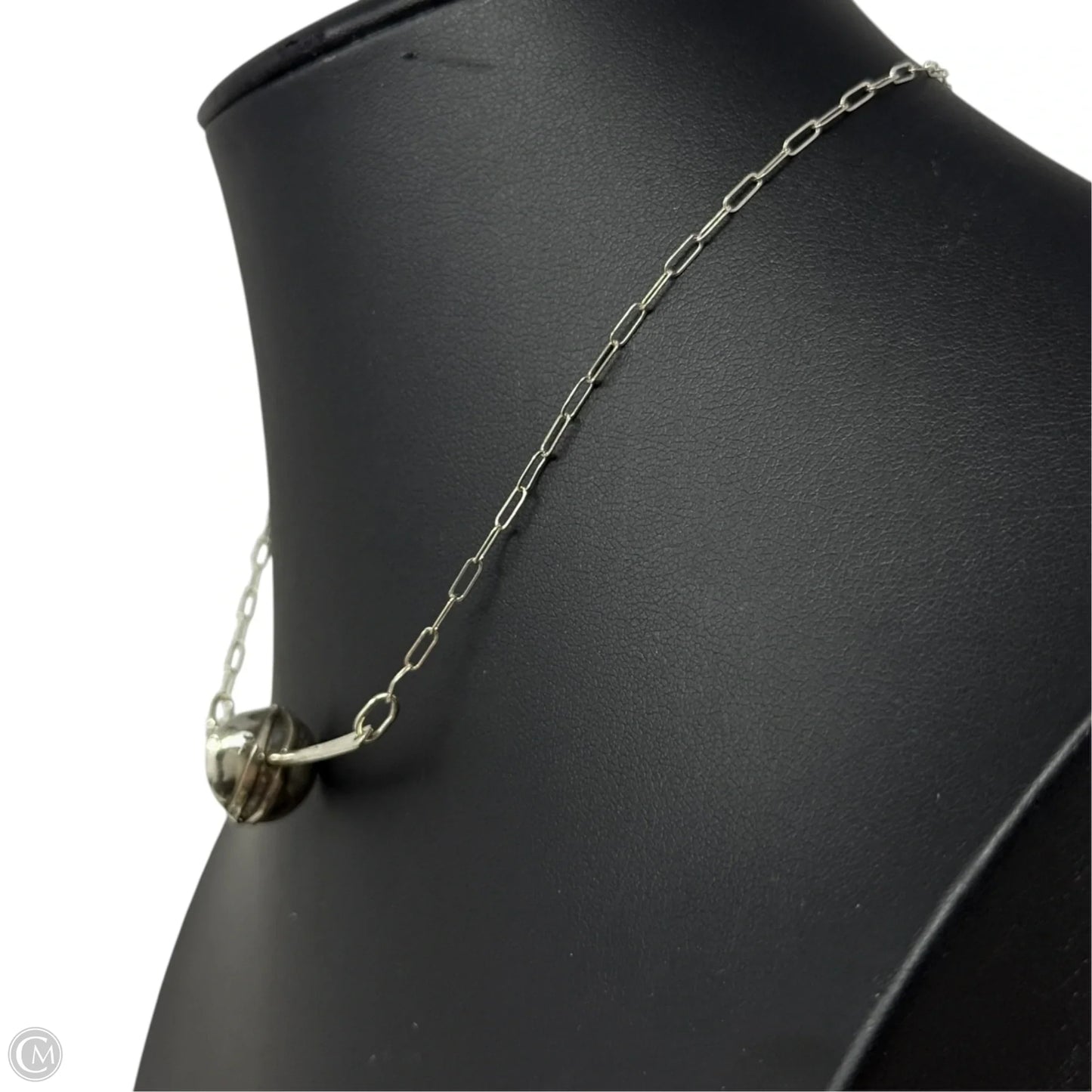 Horizontal Bar & Ball Pendant Necklace