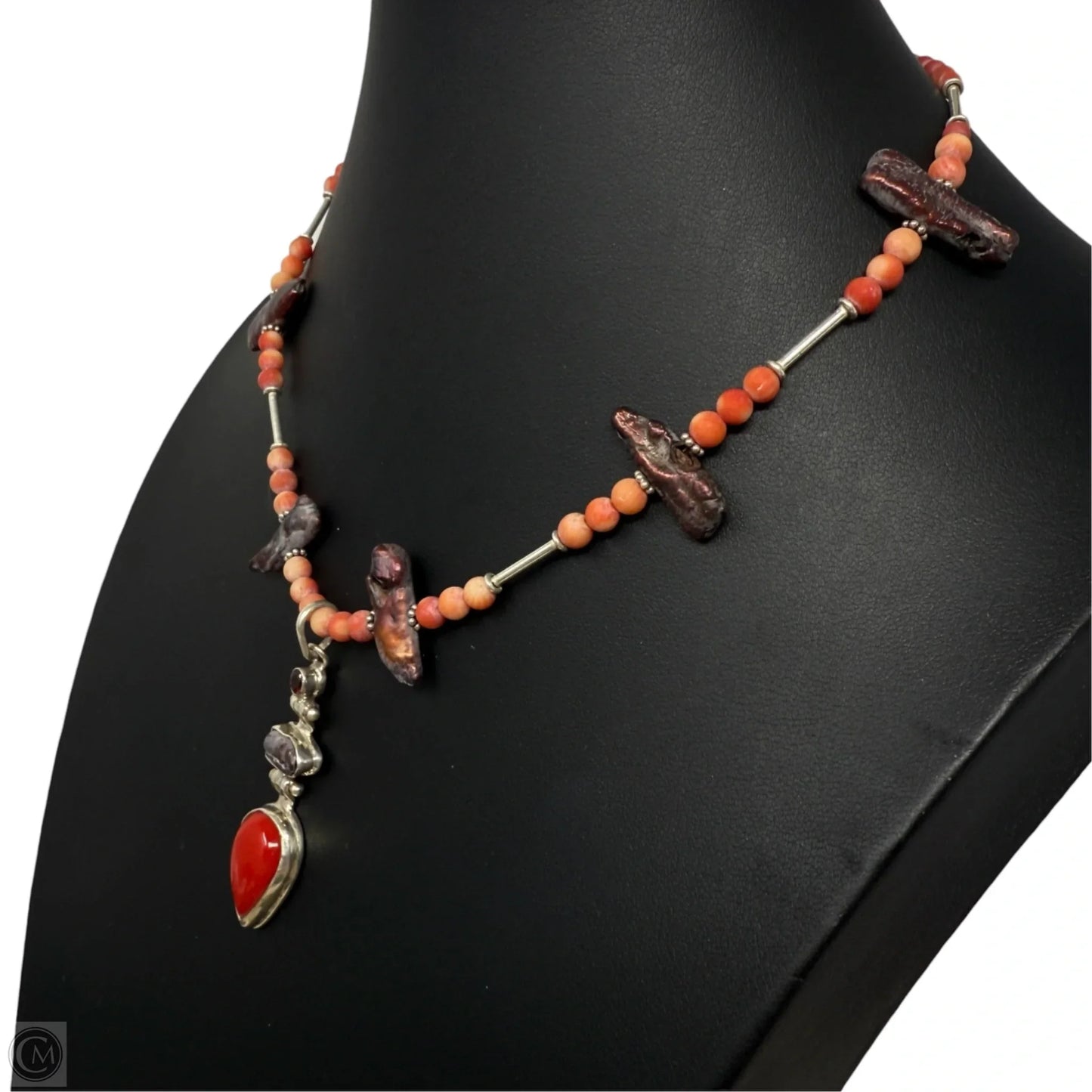 Multi Stone Beaded Pendant Necklace