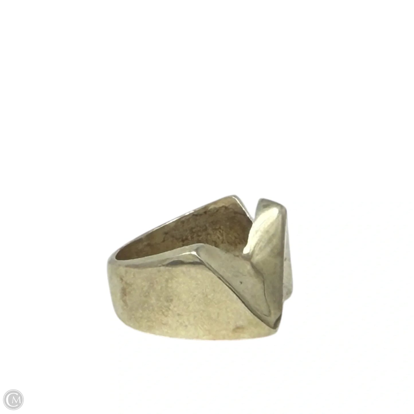 Mexican Sterling Silver Modernist Wave Ring, Size: 7.5