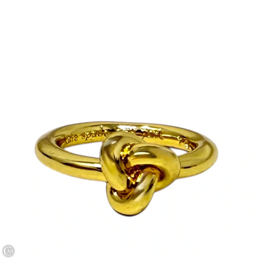 Gold Tone Double Knot Ring Designer By Kate Spade, Size: 7