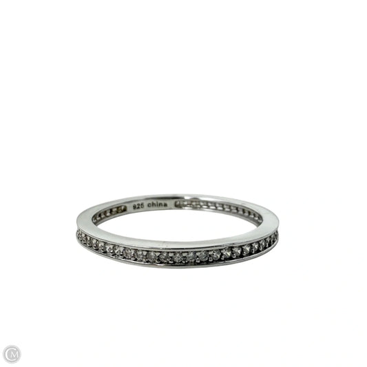 Sterling Silver & CZ Eternity Band Ring, Size: 8