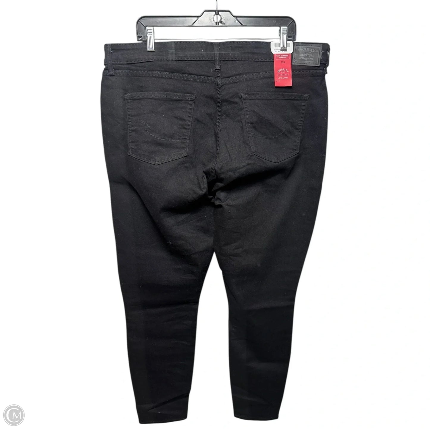 High Rise Skinny Jeans By Levis In Black, Size: 20