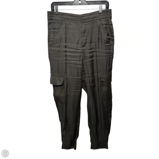 Satiny Cargo Jogger Pants By Anthropologie In Grey, Size: M
