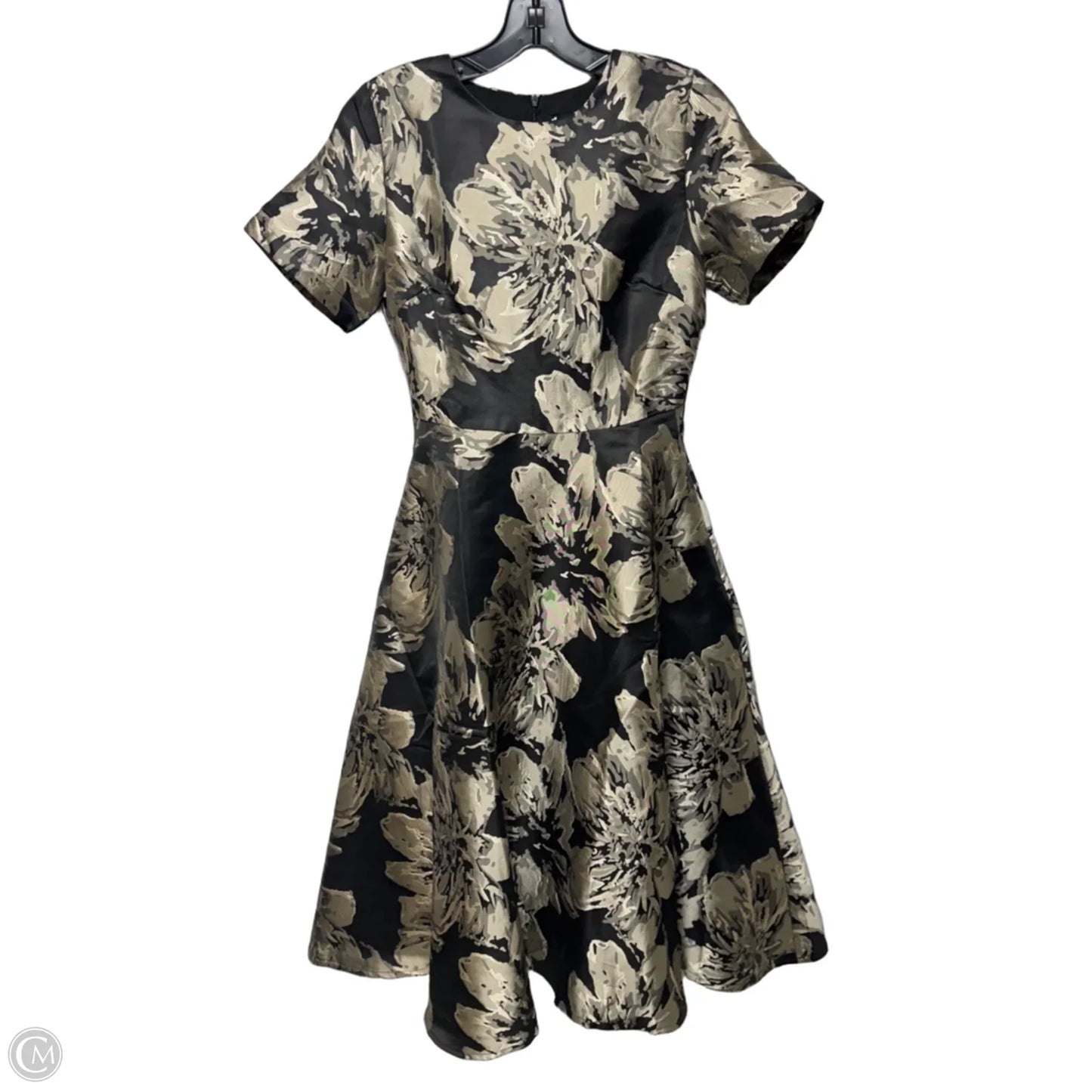 Dress Casual Midi By Coco Pallet In Black & Cream, Size: S