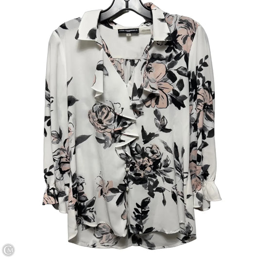Blouse Designer By Karl Lagerfeld In Floral Print, Size: S