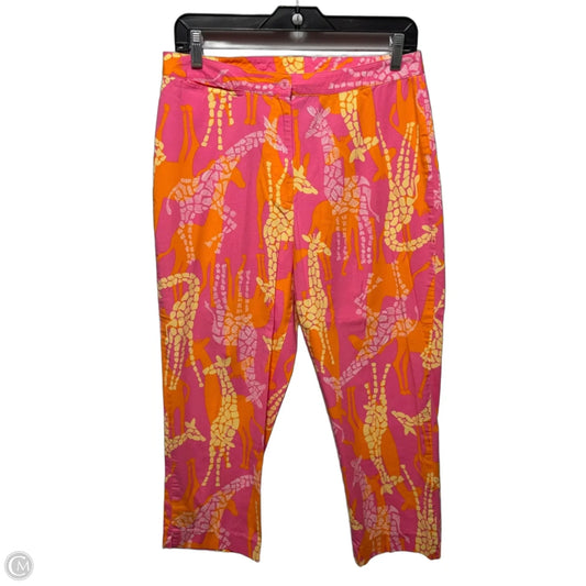 True Vintage Capri Pants Designer By Lilly Pulitzer In Animal Print, Size: 8