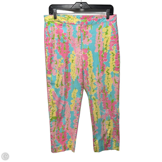 True Vintage Capri Pants Designer By Lilly Pulitzer In Floral Print, Size: 10