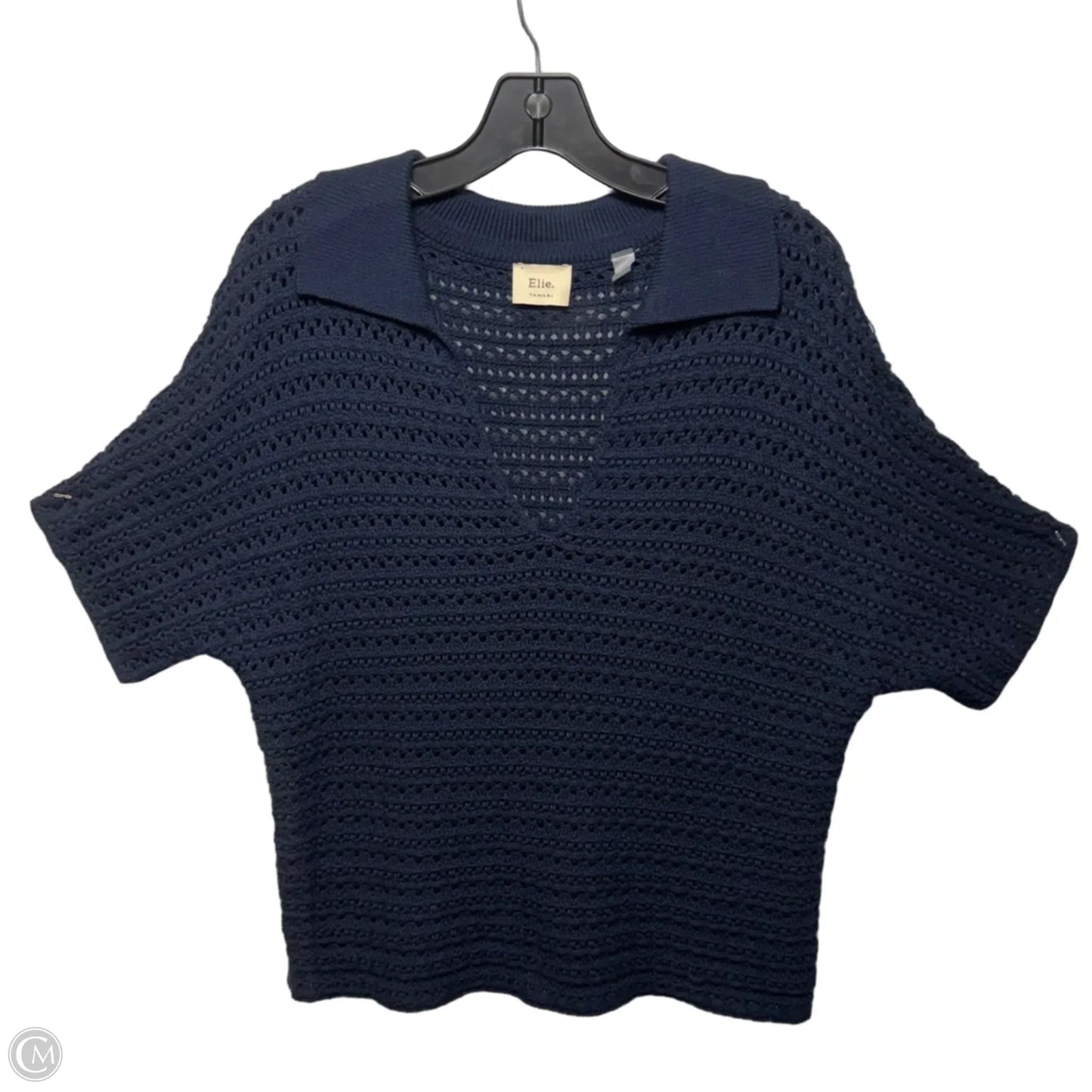 Top Short Sleeve By Elie Tahari In Navy, Size: L