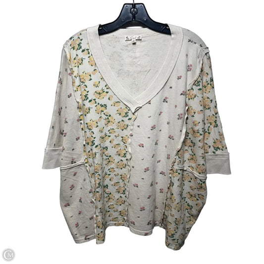 Top Short Sleeve By Easel In Floral Print, Size: M