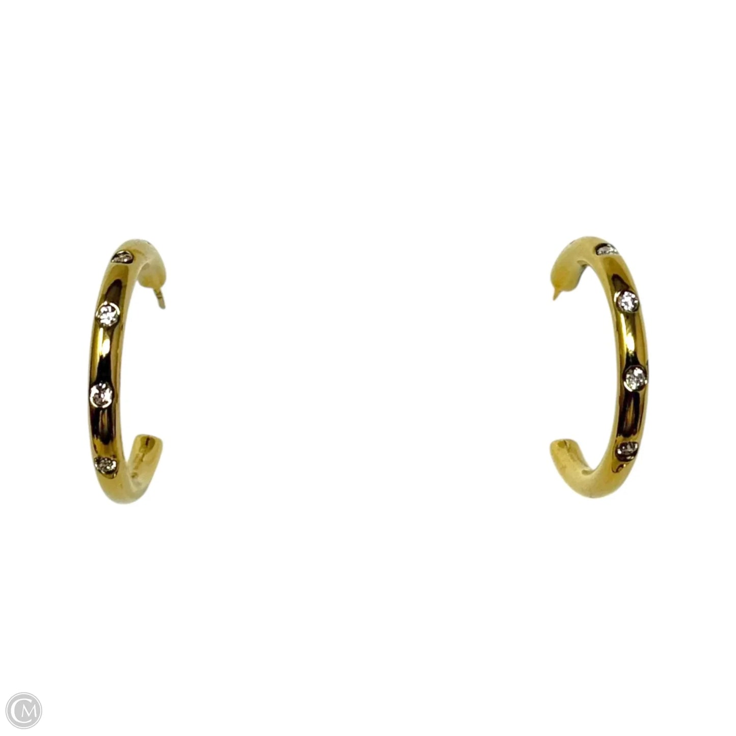 Channel Set Diamanté Hoop Earrings