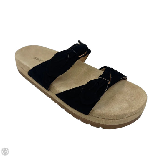 Suede Bow Platform Slide Sandals Flats By Jack Rogers In Black, Size: 7
