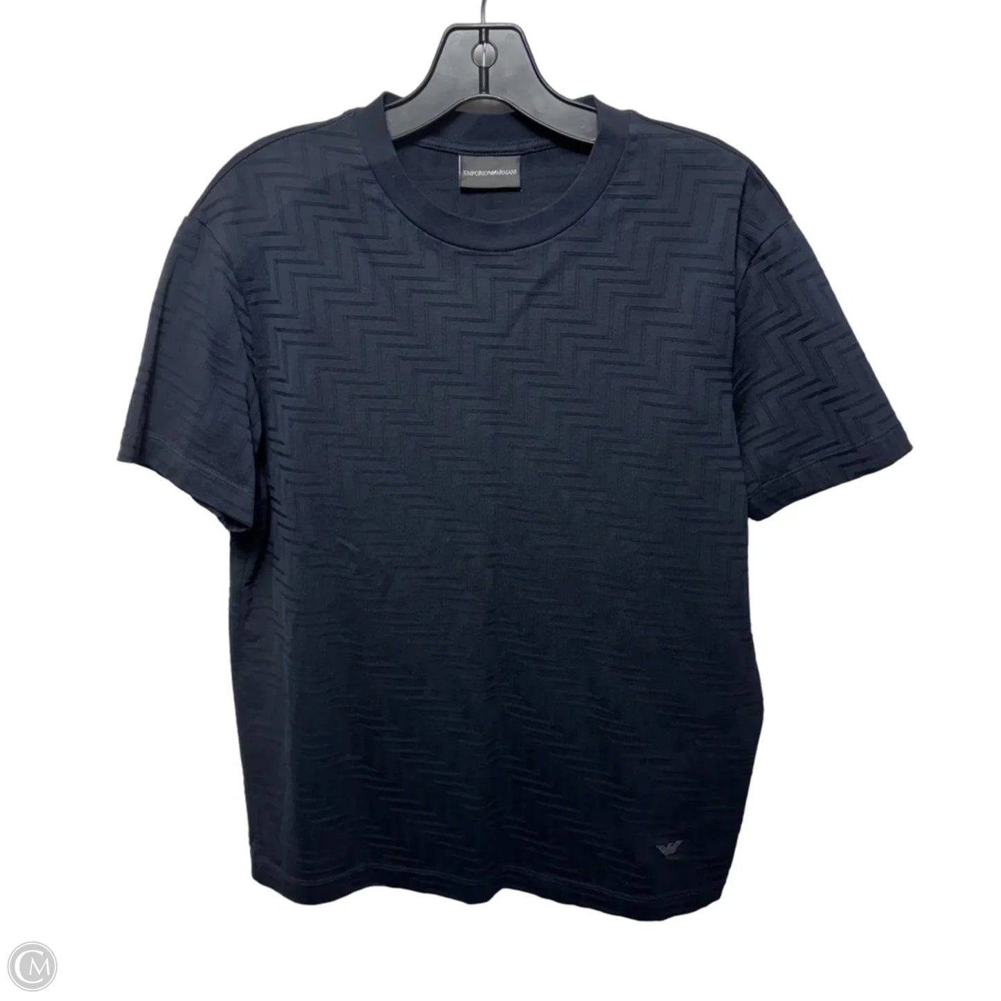 Top Short Sleeve By Emporio Armani In Black, Size: M