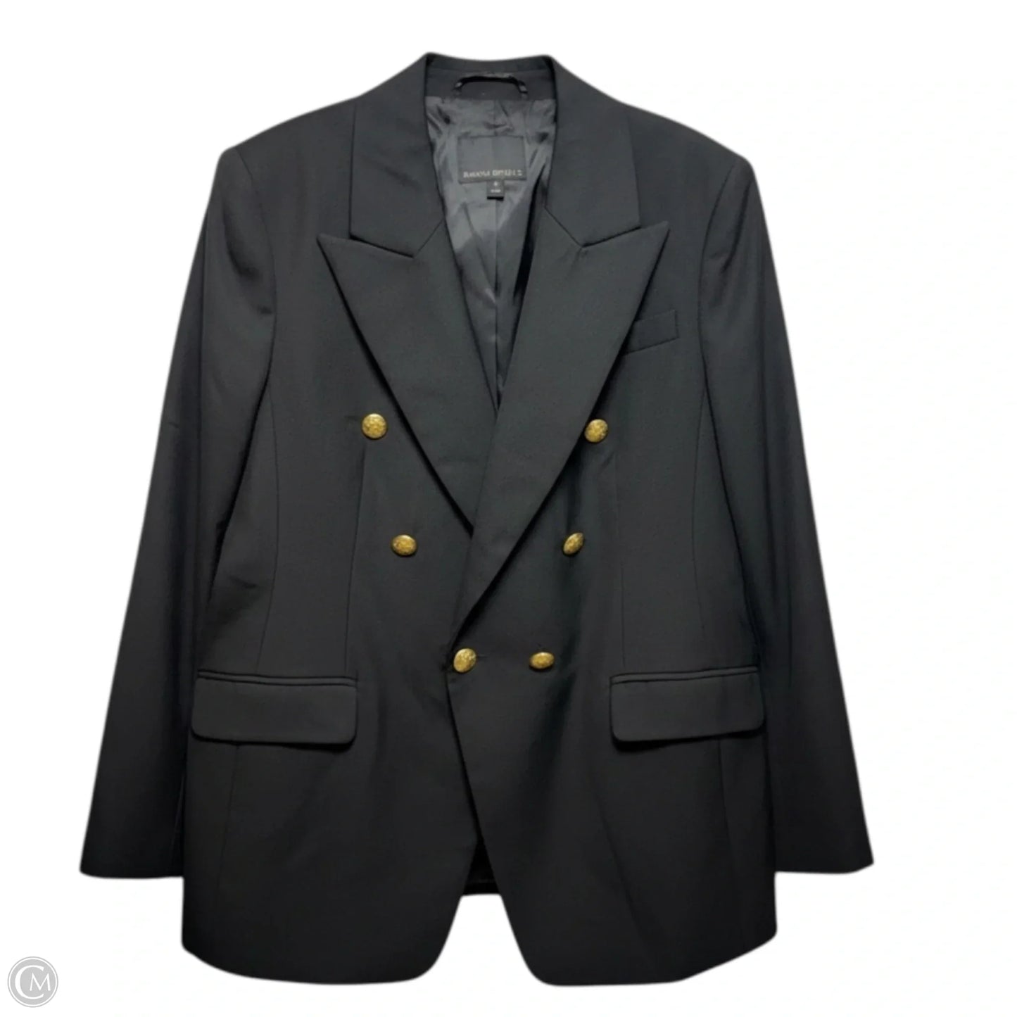 Double Breasted Blazer By Banana Republic In Black, Size: 14