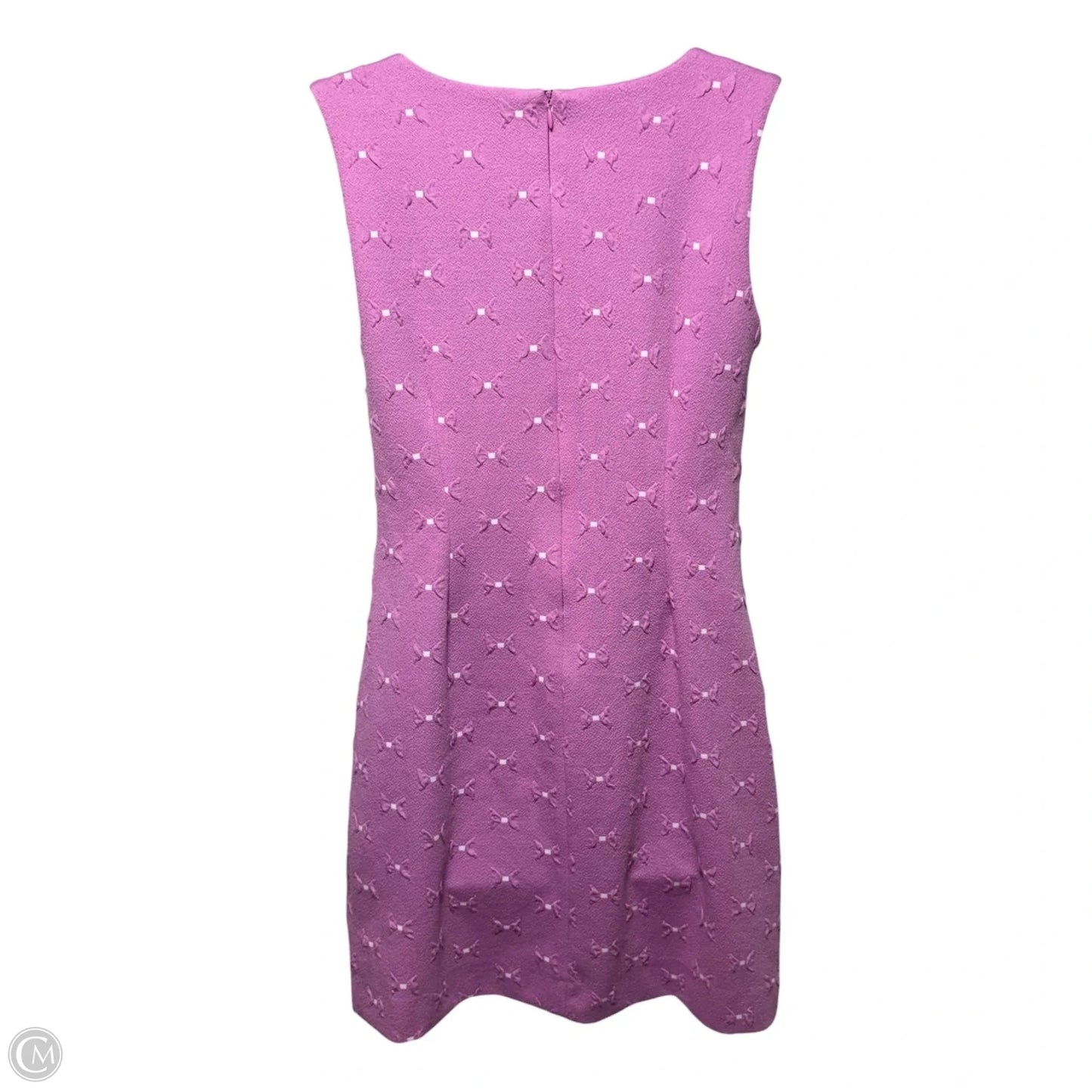 Bowtie Pattern Shift Dress Drape Neck Casual Short By Tyler Boe In Purple, Size: XS