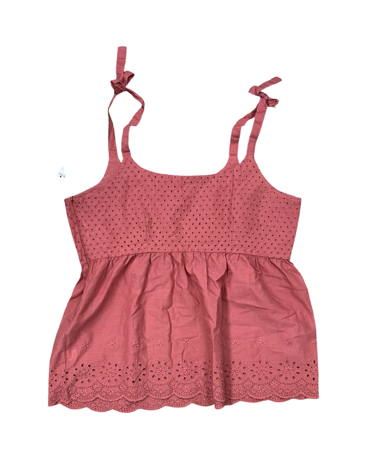 Top Sleeveless By Apt 9 In Coral, Size:M
