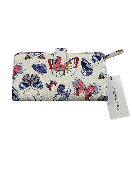 Wallet By Vera Bradley In Purple & White, Size:Medium