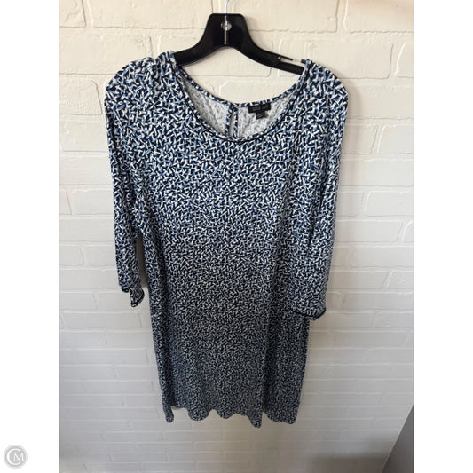 Dress Casual Midi By J. Jill In Blue & White, Size: L