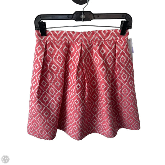 Skirt Mini & Short By Hutch In Orange & White, Size: 4p