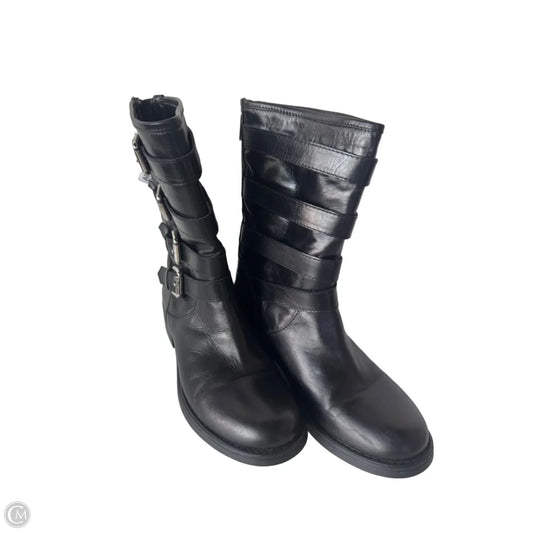 Boots Mid-calf Heels By Aquatalia In Black, Size: 8